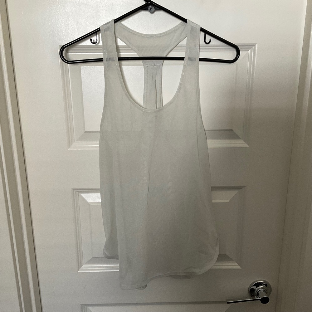 Lululemon Tech Mesh Singlet Racerback Tank Top - White - Size 2